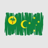 Kokos Inseln Flagge Vektor Illustration
