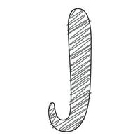 3D-Darstellung des Buchstabens j vektor