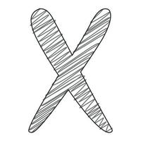3D-Darstellung des Buchstaben x vektor