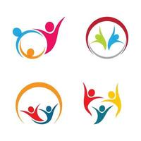 Community Care Logo Bilder Design-Set vektor