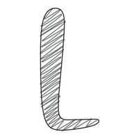 3d illustration av brev l vektor