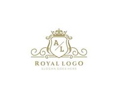 Initiale al Brief luxuriös Marke Logo Vorlage, zum Restaurant, Königtum, Boutique, Cafe, Hotel, heraldisch, Schmuck, Mode und andere Vektor Illustration.