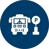 Bus Parkplatz Vektor Symbol