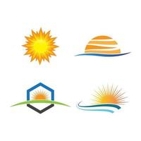 Sonnenuntergang Logo Bilder eingestellt vektor