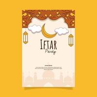 flache iftar-einladungsvorlage. - Vektor. vektor