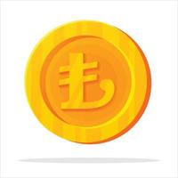 knaprig och modern lire valuta symbol vektor perfekt för finansiera och företag mönster