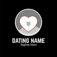 Dating Logo Symbol Design Vorlage Elemente. Logos Konzept. Dating Logo Symbol. Vektor Vorlage.