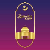 ramadan kareem, moské, måne och stjärnor rörelse grafisk. enkel muslim bakgrund vektor