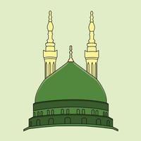 Illustration von Medina Moschee Mekka Vektor Moschee Zeichnung