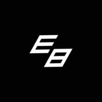 eb Logo Monogramm mit oben zu Nieder Stil modern Design Vorlage vektor