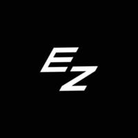 ez Logo Monogramm mit oben zu Nieder Stil modern Design Vorlage vektor