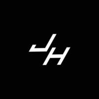 jh Logo Monogramm mit oben zu Nieder Stil modern Design Vorlage vektor