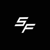 sf Logo Monogramm mit oben zu Nieder Stil modern Design Vorlage vektor
