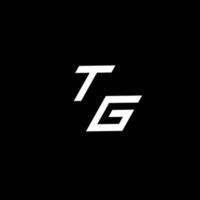 tg Logo Monogramm mit oben zu Nieder Stil modern Design Vorlage vektor