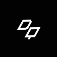 dq logotyp monogram med upp till ner stil modern design mall vektor