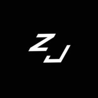 zj Logo Monogramm mit oben zu Nieder Stil modern Design Vorlage vektor