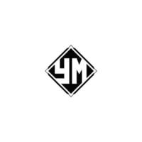 Monogramm Logo Design mit Diamant Platz gestalten vektor