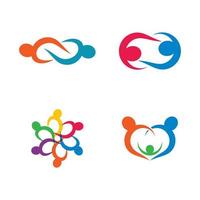 Community Care Logo Bilder Design-Set vektor