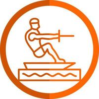 Barfuß-Skifahren-Vektor-Icon-Design vektor