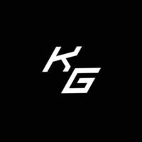 kg Logo Monogramm mit oben zu Nieder Stil modern Design Vorlage vektor