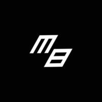 mb Logo Monogramm mit oben zu Nieder Stil modern Design Vorlage vektor