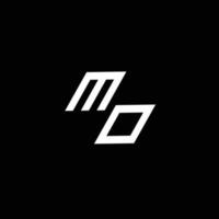 mo Logo Monogramm mit oben zu Nieder Stil modern Design Vorlage vektor