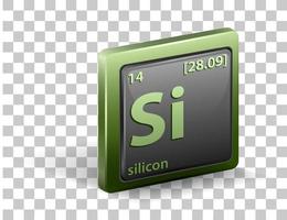 chemisches Element aus Silizium vektor