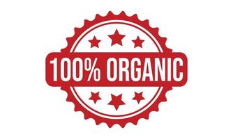 100 Prozent organisch Gummi Briefmarke vektor