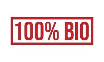 100 Prozent bio Gummi Briefmarke vektor
