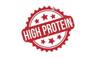 hög protein sudd stämpel. röd hög protein sudd grunge stämpel täta vektor illustration - vektor