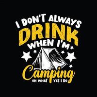 Camping-T-Shirt-Design vektor