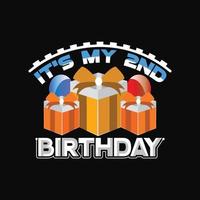 Geburtstag T-Shirt-Design vektor