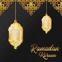 ramadan kareem social media traditionell islamic posta vektor