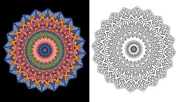 bunt Mandalas zum Färbung Buch. dekorativ runden Ornamente. ungewöhnlich Blume Form. vektor