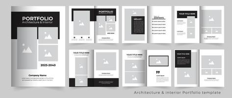 die Architektur Portfolio oder Innere Portfolio oder echt Nachlass Portfolio Design Vorlage vektor