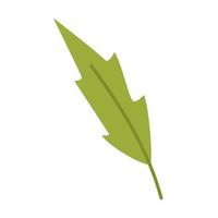 vektor ClipArt med grön spetsig blad i platt design. blad av växt i grön Färg. lövverk. vår botanisk illustration.