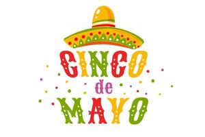 vektor affisch för cinco de mayo festival. illustration av för cinco de mayo i sombrero.