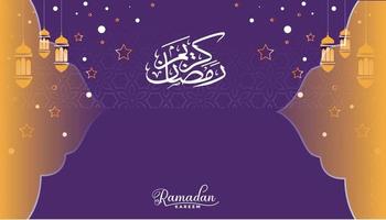 islamisch Ramadan kareem religiös Festival Hintergrund und Banner Design vektor