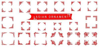 asiatisch Ornament im Vektor Stil. Jahrgang Muster im traditionell Chinesisch Stil. Vektor japanisch Ecken
