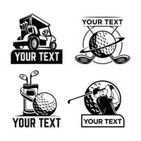 golf logotyp design, golf silhuett mall, golf emblem bricka vektor