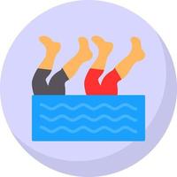 künstlerisches Schwimmvektor-Icon-Design vektor