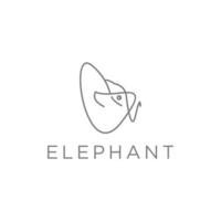 Elefant geometrische polygonale Logo-Vektor-Icon-Design-Vorlage vektor