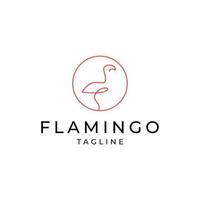 Flamingo-Logo-Icon-Design-Vorlage flach vektor