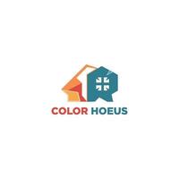 kreativ Haus Logo. Farbe Haus Design. Zuhause Logo vektor