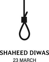 shaheed diwas Märtyrer Tag 23 März Vektor Illustration