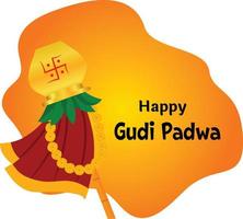Lycklig Gudi Padwa maharashtra ny år festival vektor illustration