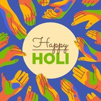indisk festival Lycklig helig färgrik fyrkant baner. vektor
