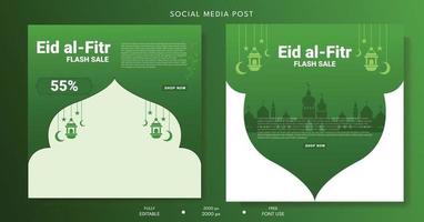 eid al fitr Post Vorlage. eid al fitr Der Umsatz Banner Vorlage. Vektor Illustration