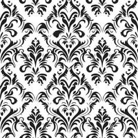 svart och vit blommig mönster. sömlös blommig element. vektor