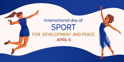 internationella dagen för sport för utveckling och fred vektorillustration. lämplig för affisch, banderoller, kampanj och gratulationskort. vektor